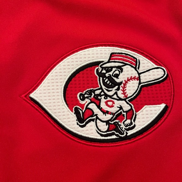 Cincinnati Reds button up jersey athletic shirt genuine MLB merchandise - Picture 2 of 5